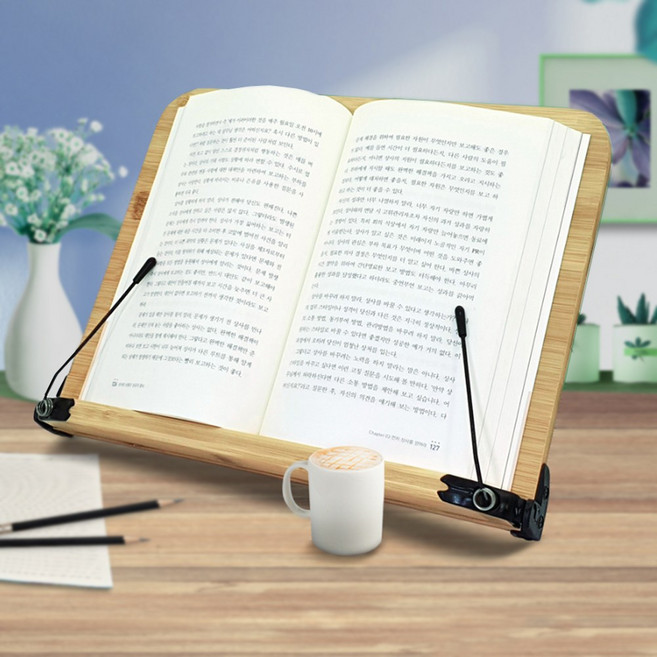 휴대용 유아 초등학생 어린이 접이식 가벼운 필기 수능 나이스독서대 각도조절 2단독서대 북스탠드 패드거치대 거북목예방, 103독서대 (407X265)