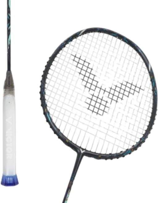 빅터 아우라스피드 100X 울트라 배드민턴 라켓 ARS100X 배드민턴채, BG80 4매듭 스트링텐션26 (남성추천), 1개