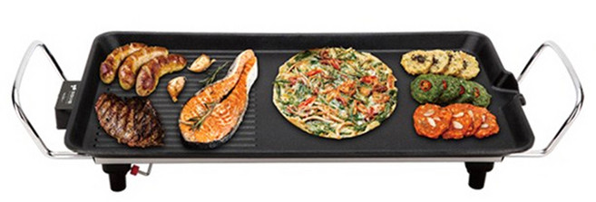 키친아트 와이드 중형 전기그릴 48cm 삼겹살 고기 명절 전기팬 KAG-4827R, 1개