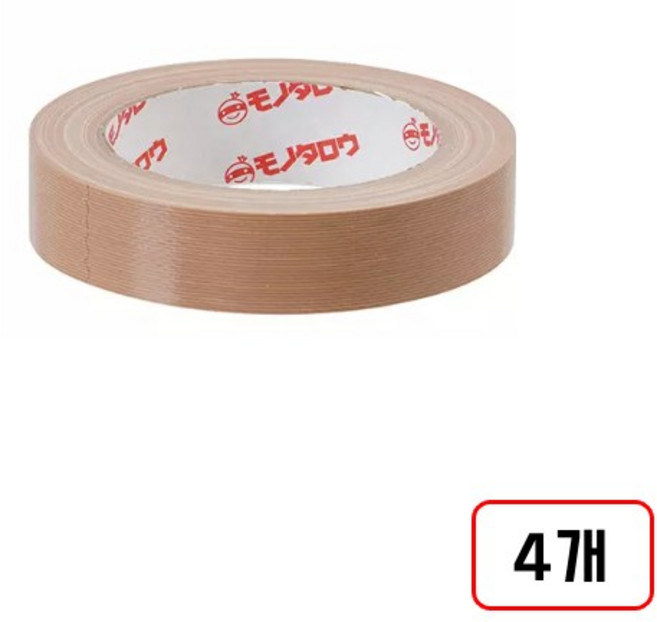 포장용 천 테이프(25M), 4개, 25mmx25M/K57061717