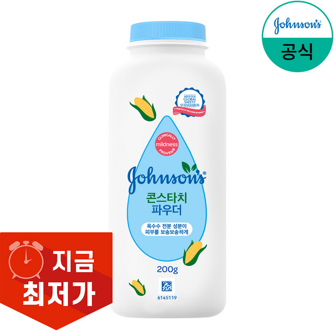 존슨즈베이비 퓨어 콘스타치 파우더 오리지날향, 200g, 1개