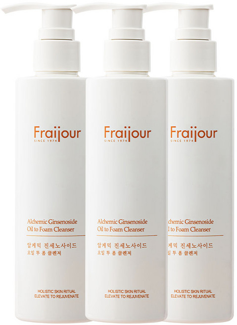 프레쥬 알케믹 진세노사이드 오일 투 폼 클렌저, 3개, 210g