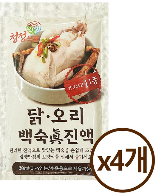 비니플랑센 진하게 담은 닭오리백숙진액, 80ml, 4개