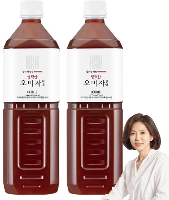 김소형원장 오미자청 문경 생력산 오미자원액, 1L, 2개