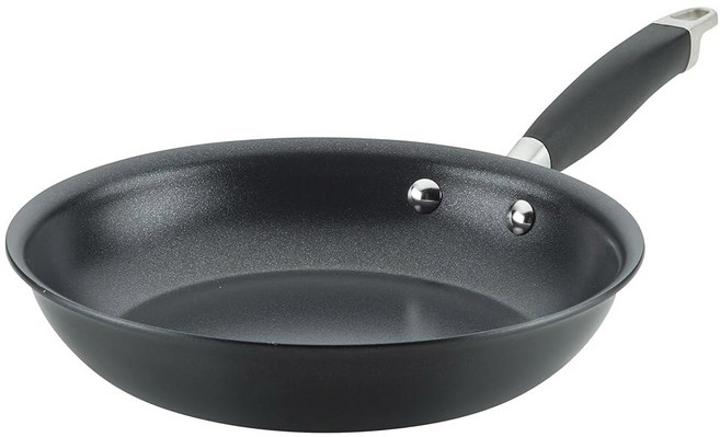 아놀론 어드밴스드 홈 하드 아노다이징 논스틱 프라이팬(10.25인치 브론즈), Onyx, 10.25 Inch and 12.75 Inch, 1개