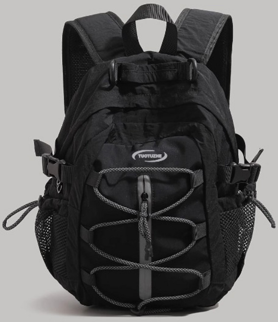 TUOTUZHE 雙肩背包 戶外運動休閒徒步登山包, 黑色小號, 1個