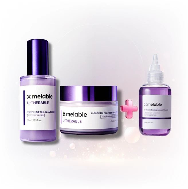 미라블 유쎄라블 탄력 볼륨 리프팅 3종 세트 (볼륨필인 앰플+실프팅 4D 크림+클렌저) 윤곽라인 케어, 1세트 - 쿠팡