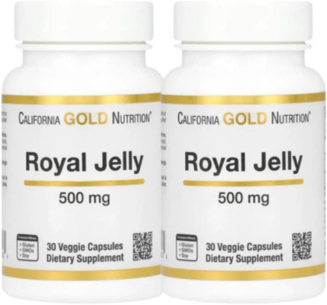 1+1 캘리포니아 골드 뉴트리션 로열젤리 500mg 베지 캡슐 30정, 2개 - 쿠팡