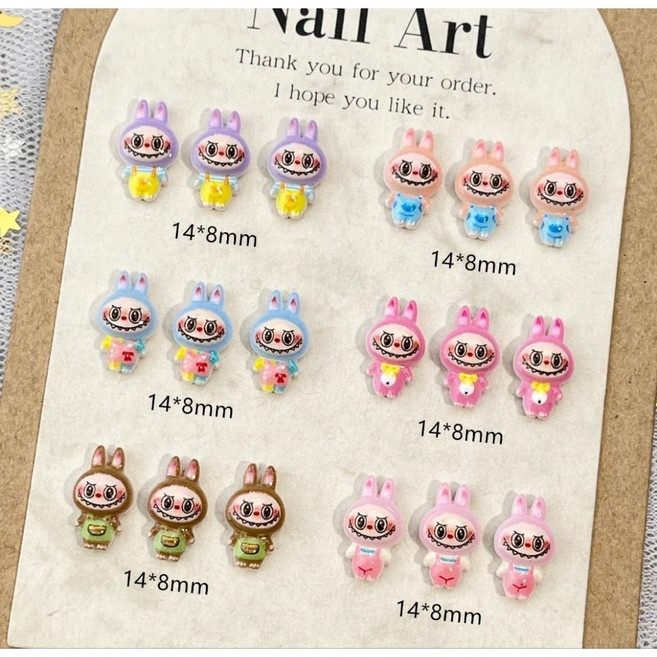 可愛拉布布美甲飾品, 1個, 全身拉布布 50入, 全身拉布布