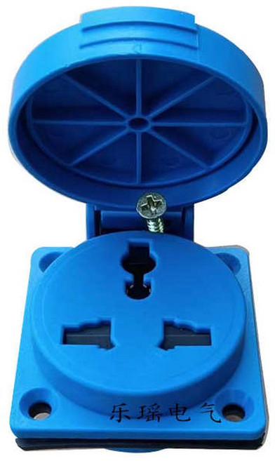 변환소켓 오토바이 충전 전기스쿠터 이군젠더 5핀, 8 블루쓰리홀멀티10AIP54 440V이상, 1개