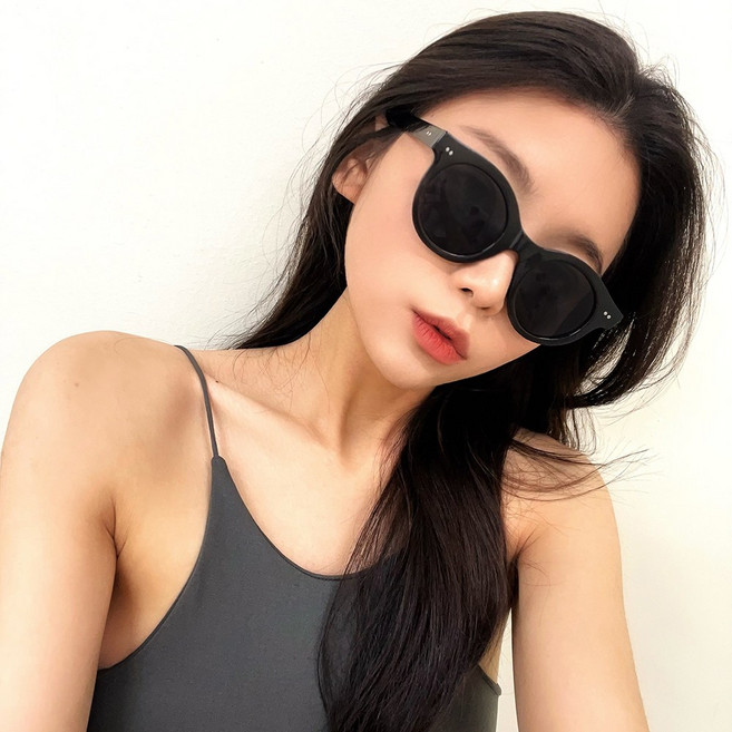 하리몽드 남녀공용 심플 스퀘어 라운드 투포인트 패션 선글라스
