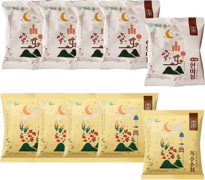 풍심당 열풍칩 유기농 현미칩 + 옥수수칩 쌀과자 회사 간식 저당 과자 건강간식, 10개, 30g