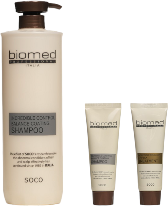 바이오메드 인크레더블 컨트롤 밸런스 코팅 샴푸 + 휴대용 2종 세트 상품 (대용량 약산성 단백질 샴푸), 1개, 1.2L