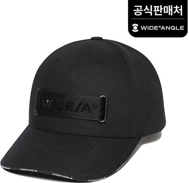와이드앵글 공식 남성 CO 캐주얼 웨빙 베이스볼 캡 WMP24C02Z1 (정상가:69 000), Black, 1개