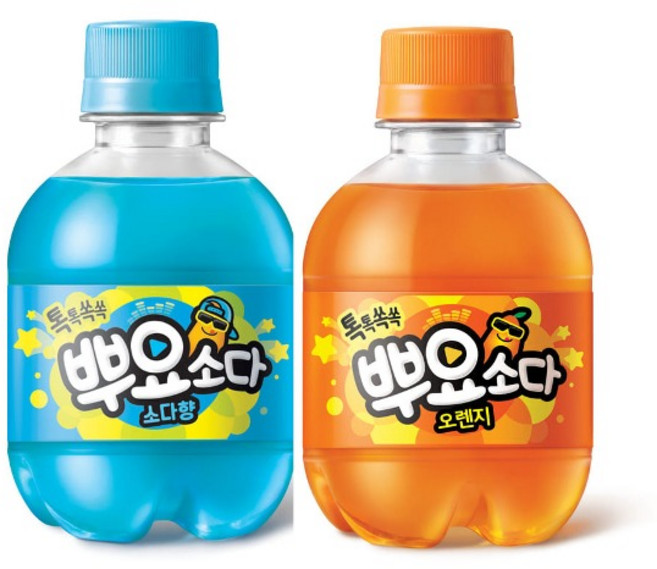 팔도 뿌요소다 245ml 오렌지맛12+소다맛12, 1세트
