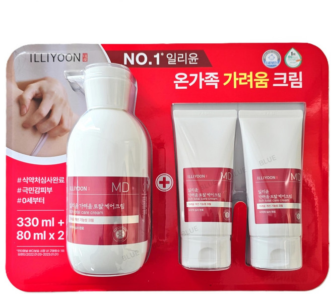일리윤 가려움 토탈케어 크림 330ml + 80ml x 2, 1개