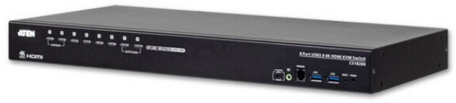 A-TEN 8포트 USB 3.0 4K HDMI 랙타입 KVM 스위치, 기본, 1개