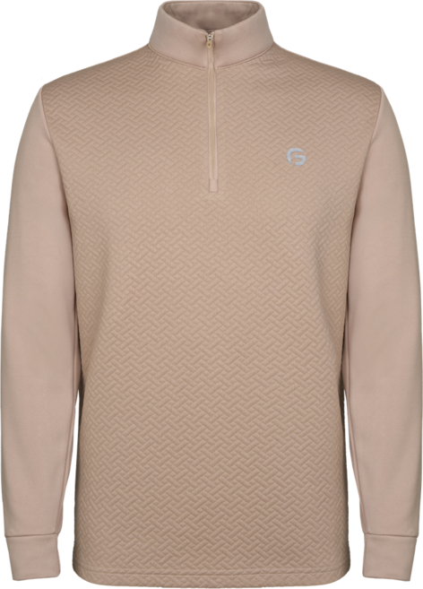 몽크로스 조르지오페리 골프 남성 니트 패턴 하프넥 집업 티셔츠