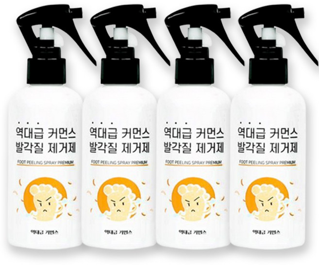 역대급커먼스 발각질 제거제 풋 필링 스프레이, 1개입, 4개, 200ml