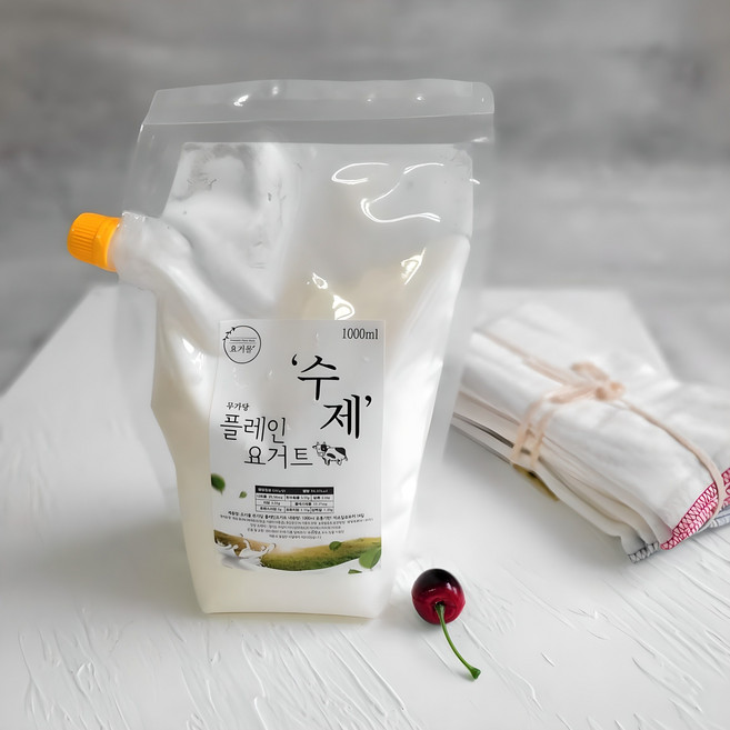요거몰 수제 무가당 플레인 요거트, 2개, 1L