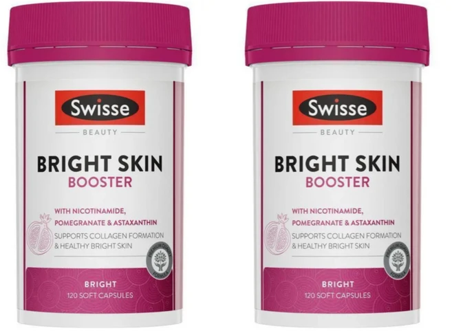 호주 Swisse 스위스 Beauty Bright Skin 120캡슐 X 2 피부톤 브라이트닝 항산화 글루타치온 콜라겐케어 - 쿠팡