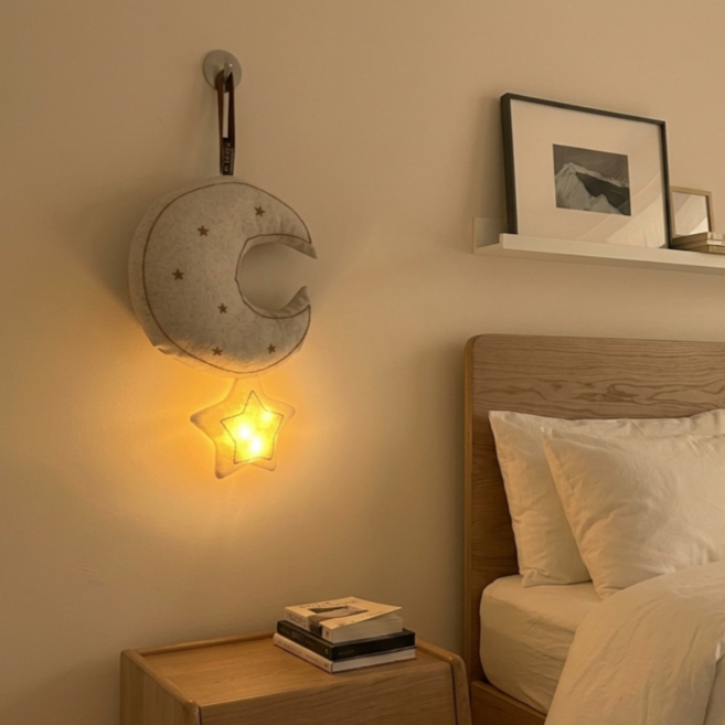 무드릭스 핸드메이드 무드등 수유등 LED 조명쿠션 루나, 루나/밀크티