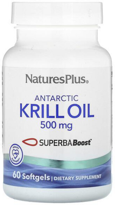 NaturesPlus 네이처스플러스 앤타틱 크릴 오일 500 mg 소프트젤, 1개, 60정