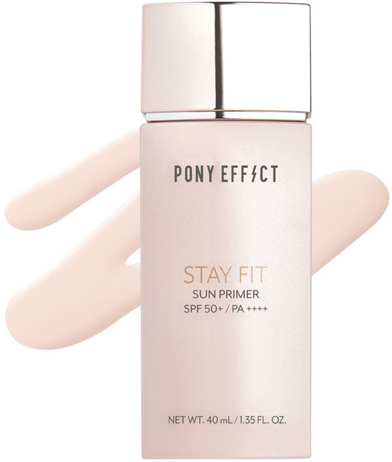 PONY EFFECT持久防曬飾底乳SPF50 PA++++ 提亮膚色 長效控油 打造完美底妝, 1個, 水透嫩妝前防護乳 40ml