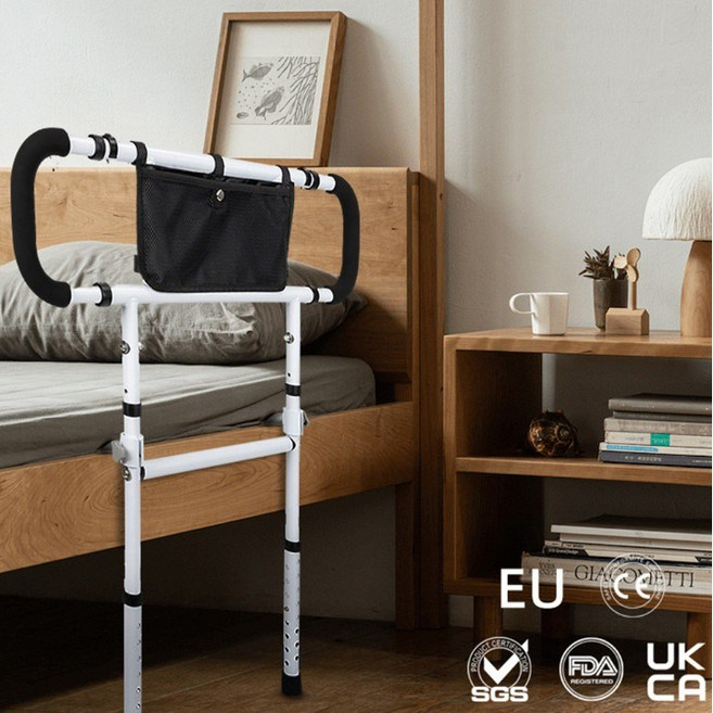 탑온 노인 침대 낙상방지 침대난간안전가드, 화이트