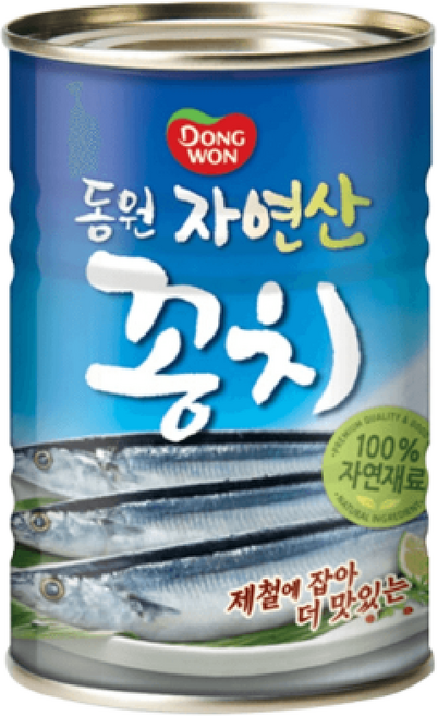 제철에 잡은 동원 자연산 꽁치 통조림, 4개, 400g