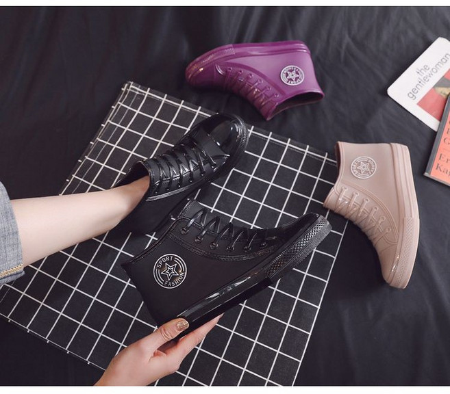 에이나인 스타 숏 레인부츠 미끄럼 방지 발목장화