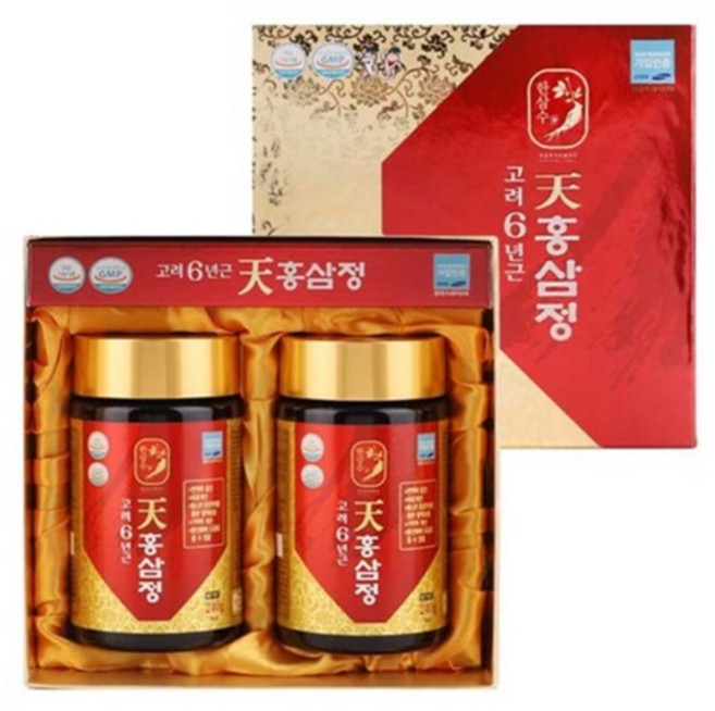 대한홍삼진흥공사 고려6년근 천홍삼정 식약처 식약청 인정 인증 해썹 haccp 진세노사이드 면역력 증진 혈액 흐름 피로 개선 항산화 대추 참당귀 Rb1 Rg3 건강, 240gx2병, 240g, 2개