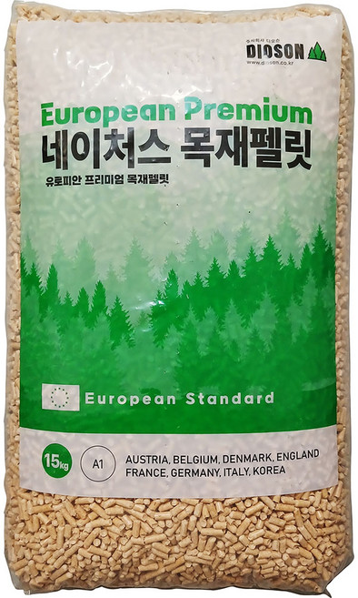 유로피안 프리미엄 네이처스 목재펠릿 15kg 우드펠릿 베딩용 캠핑연료 소나무향 유럽수출 최고품질 A1등급 고양이모래, 1개