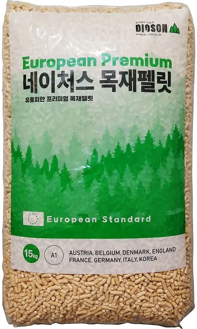 디오슨 네이처스 목재 펠릿 15Kg 네이쳐스 1등급 우드 고양이 모래 난로 캠핑 프리미엄 이강산닷컴, 2개 - 쿠팡