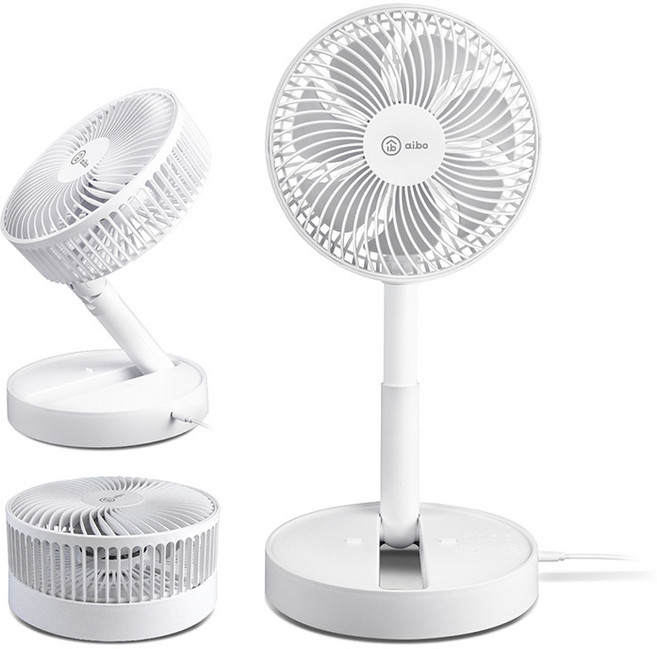 aibo 可折疊桌扇, 白色, HA-FAN1137