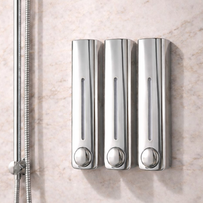 블레오 5성급 호텔 욕실 디스펜서 크롬, 2개, 실버