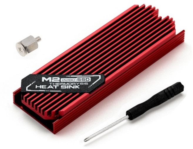 M.2 SSD 固態硬碟 全鋁散熱片 散熱馬甲, 紅色