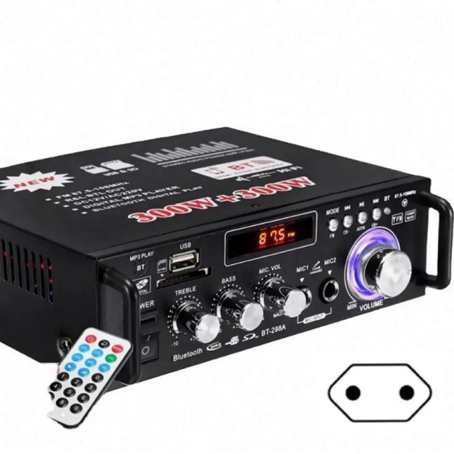 차량용 BT 디지털 앰프 홈 가라오케 채널용 사운드 2.0 HiFi 스테레오 자동차 서브우퍼 오디오, 03 110V-EU plug