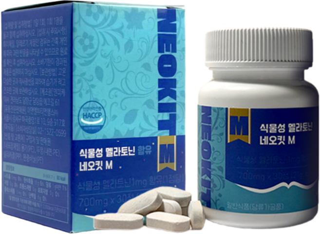 네오킷 식물성 멜라토닌 1mg 식약청인증, 1개, 30정