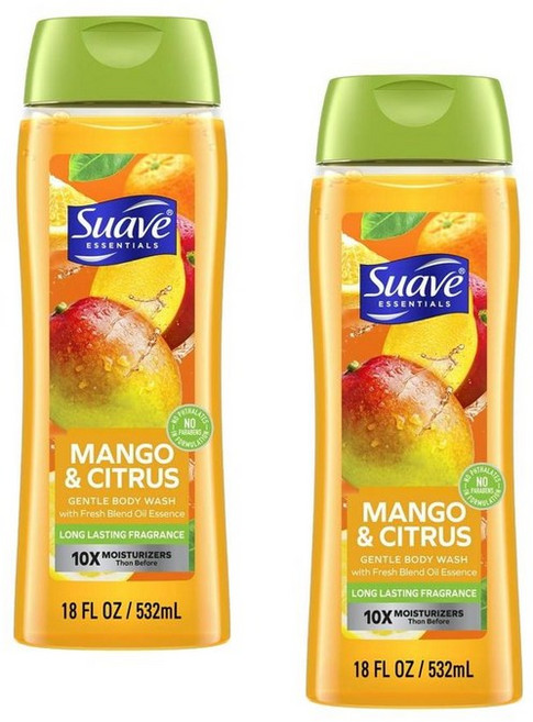 수아브 에센셜 젠틀 바디워시 망고 & 시트러스 Suave Essentials Gentle Body Wash Mango & Citrus, 2개, 510g
