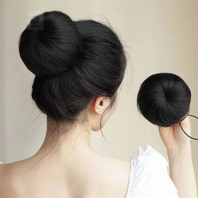 엔트샵디자인 똥머리헤어망가발 블랙 똥머리가발