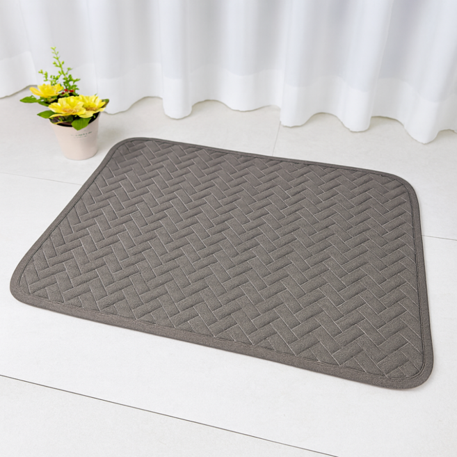 온더맷 면 발매트 세트, 1개, 클리어 그레이 1+1