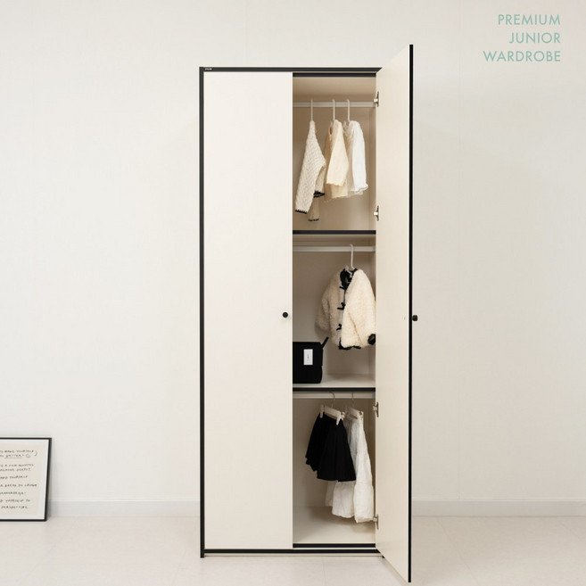 리엘비 레브 SE0등급 아기옷장 주니어옷장 2단 3단, 미포함, 블랙