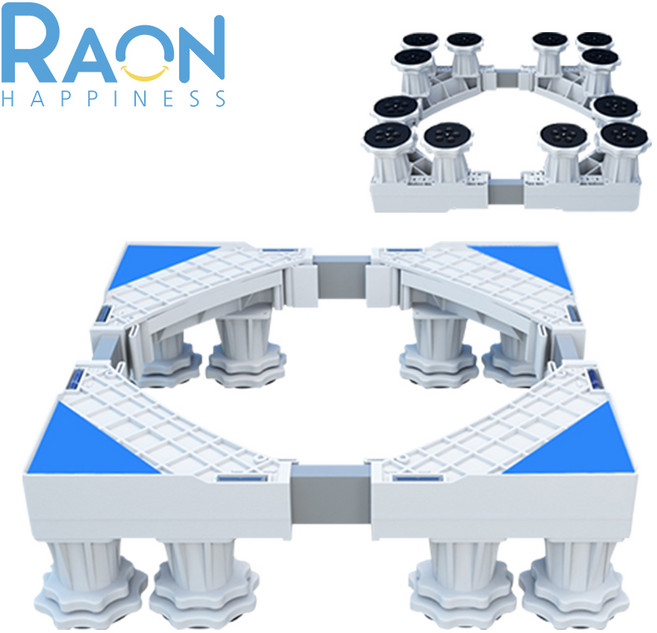 Raon 세탁기 받침대 12발, 1개, 싱글 기본 프레임 화이트 12발 RJS-F01