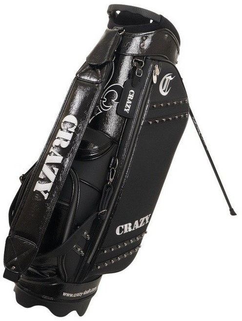 크레이지 남성 골프 캐디백 스탠드 식 9 형 5 분할 에나멜 CRZ CB 컬러 블랙 206496, FF