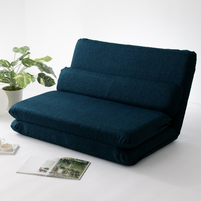 【CELLUTANE】MT3折疊雙人沙發床 MORIITO 三種型態 14段調整, 584NVY海軍藍