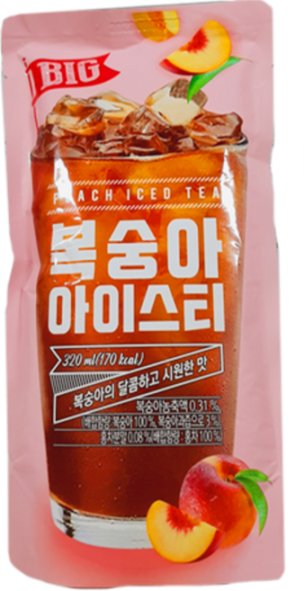 (무료배송) 대호 BIG 복숭아 아이스티 320ml x 24개
