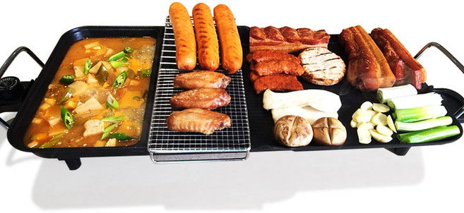 3in1 멀티 와이드 전기그릴 파티팬 캠핑그릴 UEG-P60, 단품