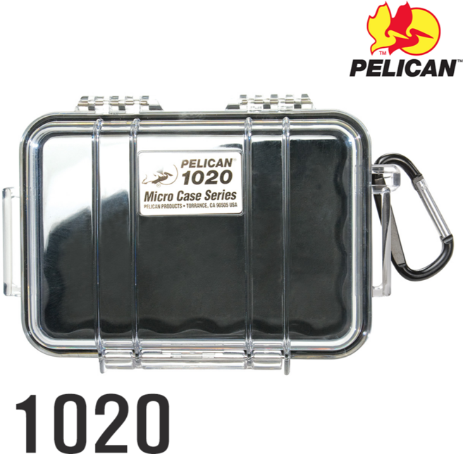 Pelican 펠리칸 마이크로 케이스 1020 (색상 선택), 솔리드블랙, 1개