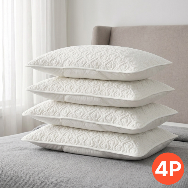 피라모니 순면 퀄팅 대형 베개커버 4P